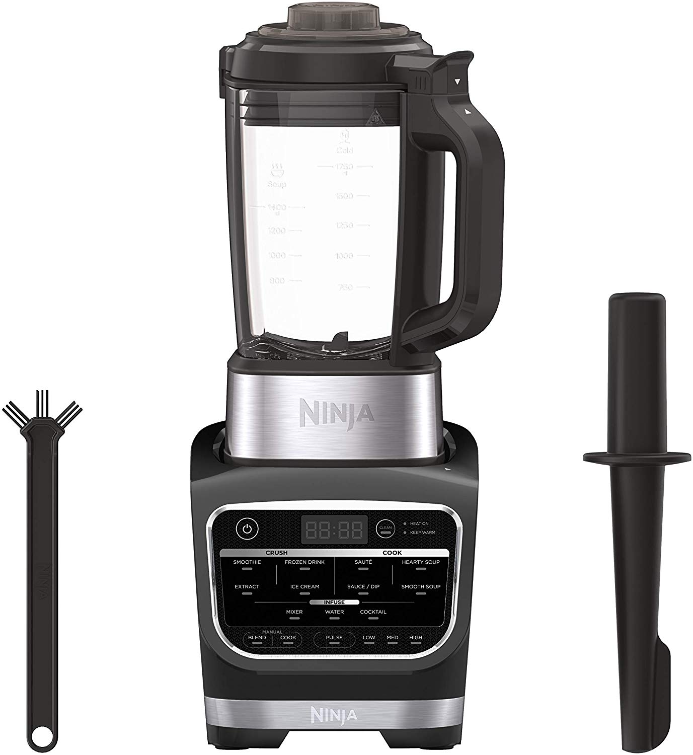 Restored Ninja Personal Blender for Shakes, Smoothies, Food Prep, and  Frozen Blending with 700Watt Base and (2) 16Ounce Cups with Spout Lids