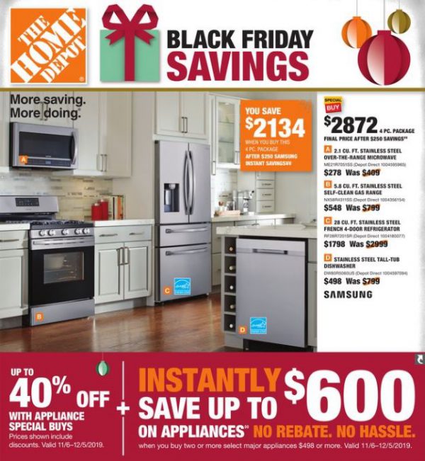 Home Depot Black Friday 2023 Ad Smart Home, Kitchen Appliance, Vacuum