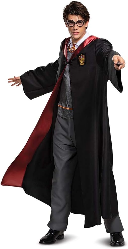 Harry Potter Costume for Men, Deluxe Wizarding World Adult Size Dress ...