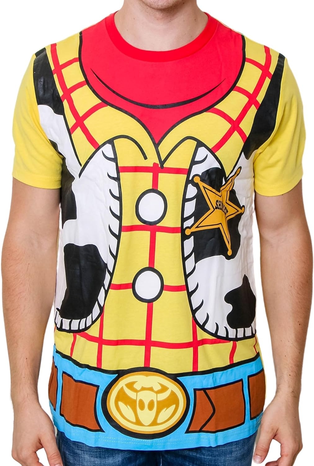 Toy Story Sheriff Woody Cowboy Costume Adult T-Shirt - Funtober